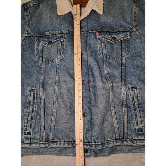 Men's Levis Sherpa Lined Vintage Style Denim Jacket Size 2XL Excellent Condition - Picture 6 of 9